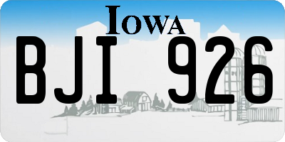 IA license plate BJI926