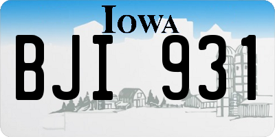 IA license plate BJI931
