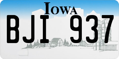 IA license plate BJI937