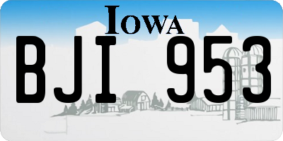 IA license plate BJI953