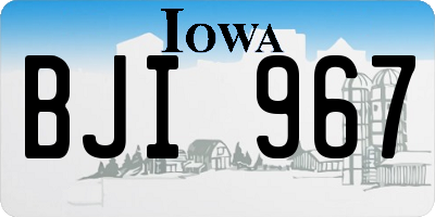 IA license plate BJI967