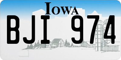 IA license plate BJI974