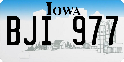 IA license plate BJI977