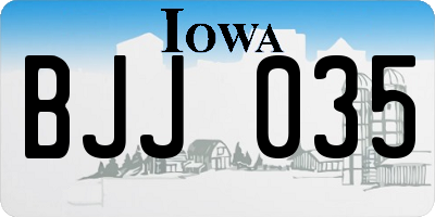 IA license plate BJJ035
