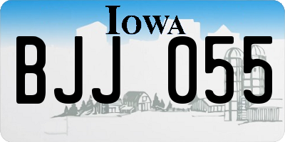 IA license plate BJJ055