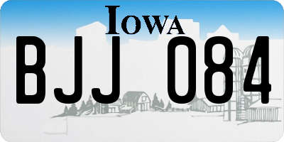 IA license plate BJJ084