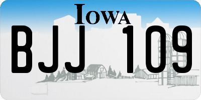 IA license plate BJJ109