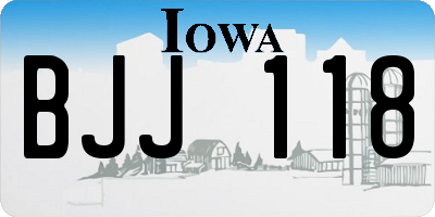IA license plate BJJ118