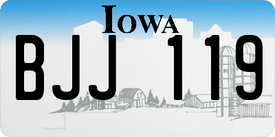 IA license plate BJJ119