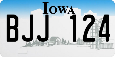 IA license plate BJJ124