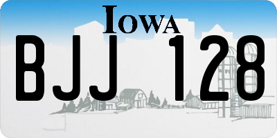 IA license plate BJJ128
