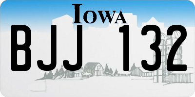 IA license plate BJJ132