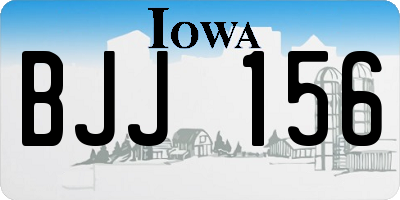 IA license plate BJJ156