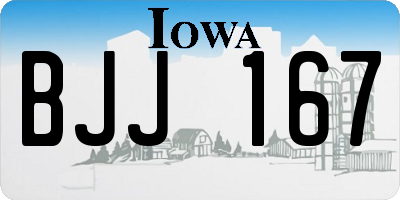 IA license plate BJJ167