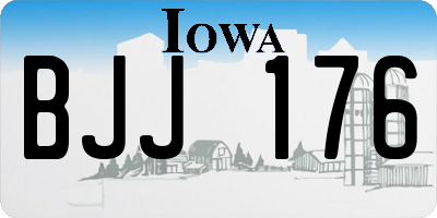 IA license plate BJJ176