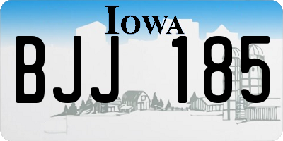 IA license plate BJJ185