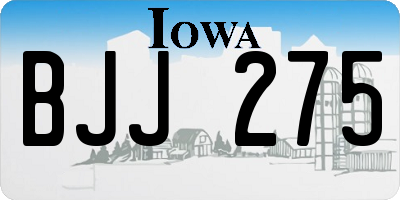 IA license plate BJJ275