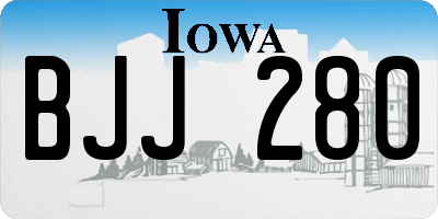 IA license plate BJJ280