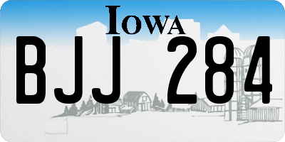 IA license plate BJJ284