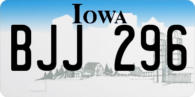 IA license plate BJJ296