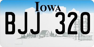 IA license plate BJJ320