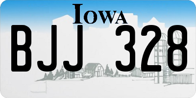 IA license plate BJJ328