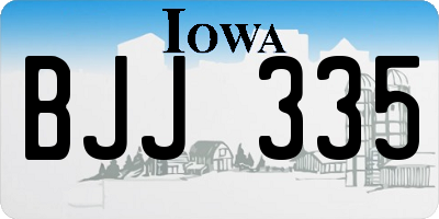 IA license plate BJJ335