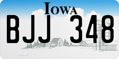 IA license plate BJJ348