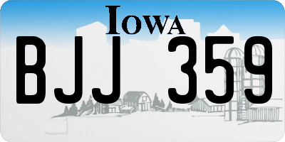 IA license plate BJJ359