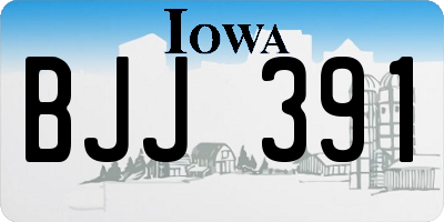 IA license plate BJJ391
