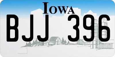 IA license plate BJJ396