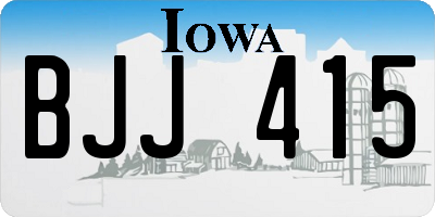 IA license plate BJJ415