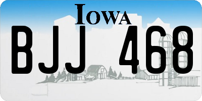 IA license plate BJJ468