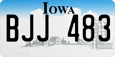IA license plate BJJ483
