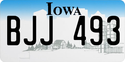 IA license plate BJJ493