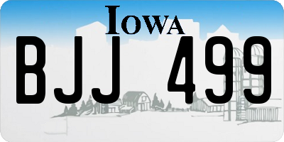 IA license plate BJJ499