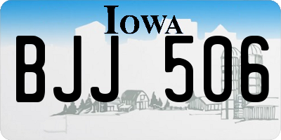 IA license plate BJJ506