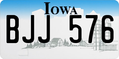 IA license plate BJJ576