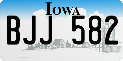 IA license plate BJJ582
