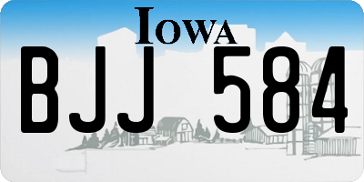 IA license plate BJJ584