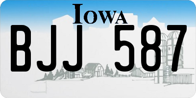 IA license plate BJJ587