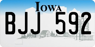 IA license plate BJJ592