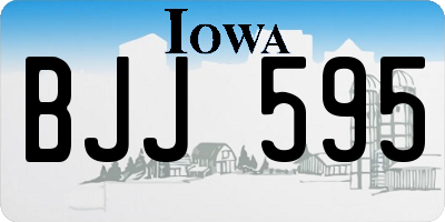 IA license plate BJJ595