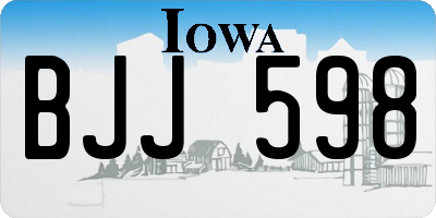 IA license plate BJJ598