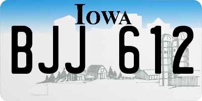 IA license plate BJJ612