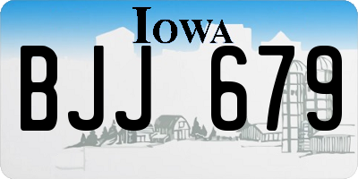 IA license plate BJJ679