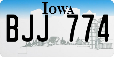 IA license plate BJJ774