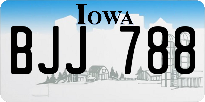 IA license plate BJJ788