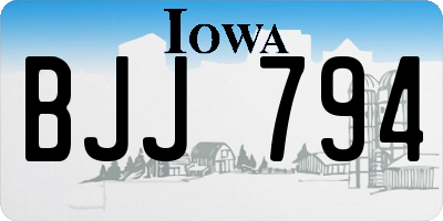 IA license plate BJJ794