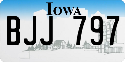 IA license plate BJJ797